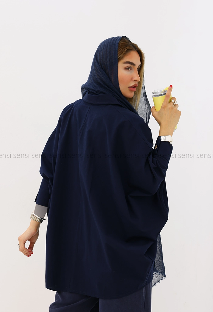 شومیز مانتویی خفاشی کد1006380